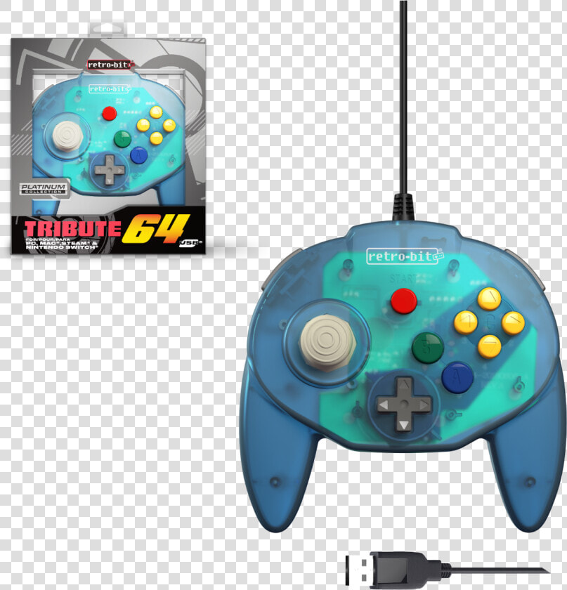 Ocean Blue Usb   Nintendo N64 Usb Controller  HD Png DownloadTransparent PNG
