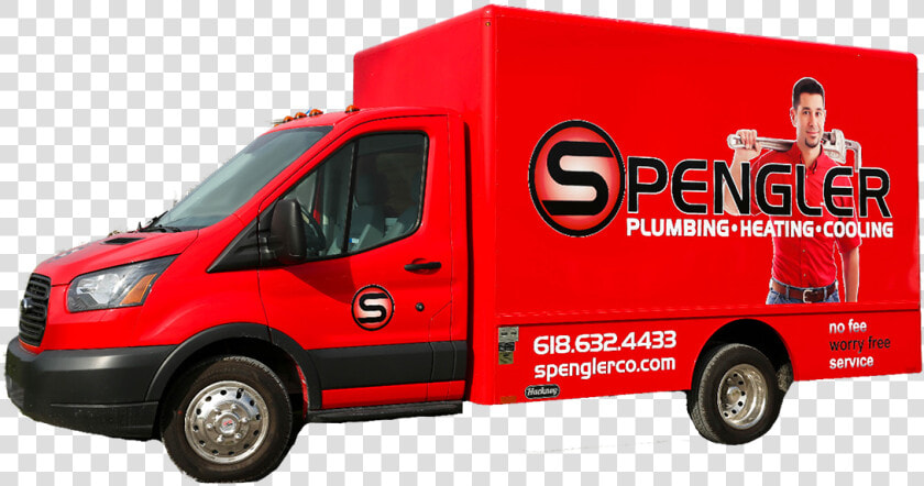Spengler Plumbing Hvac  amp  Remodeling Box Truck   Compact Van  HD Png DownloadTransparent PNG