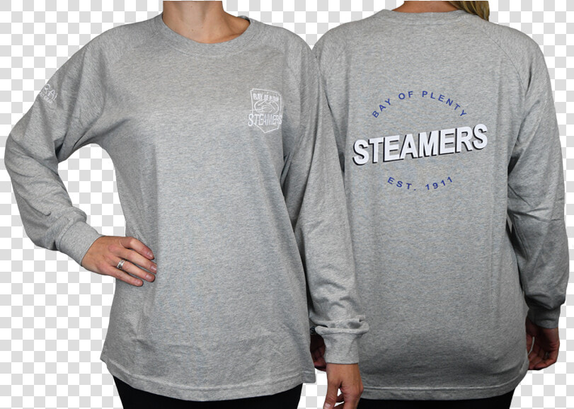 Grey Steamers Longsleeve   Long sleeved T shirt  HD Png DownloadTransparent PNG