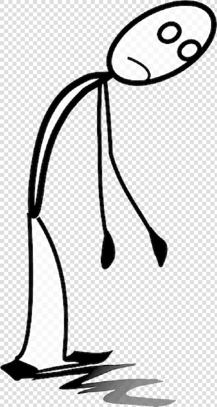 Depression Clipart Stick Figure Clip Art Black And   Tired Stick Figure  HD Png DownloadTransparent PNG