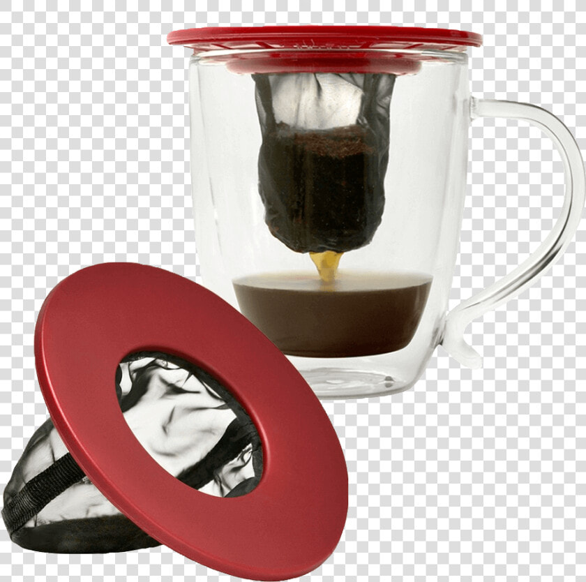 Coffee Brew Buddy Brewing Coffee Into A Mug   Single Cup Coffee Filter  HD Png DownloadTransparent PNG