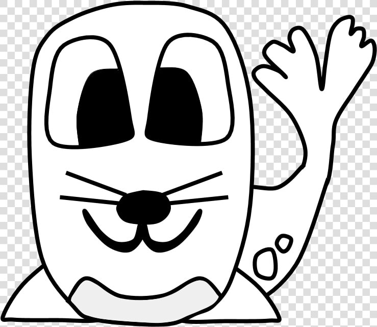 Seal  Big Eyes  Black And White  Cartoon Animal   Cartoon  HD Png DownloadTransparent PNG