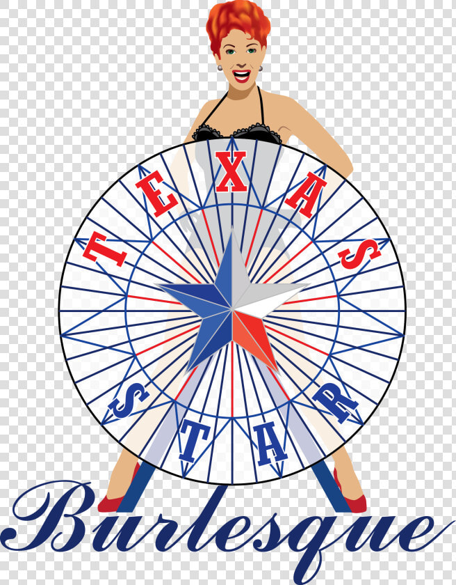 Texas Star Burlesque Logo   Red Hair  HD Png DownloadTransparent PNG