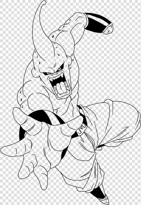 Majin Boo Coloring Pages Sketch Coloring Page   Majin Buu Coloring Pages  HD Png DownloadTransparent PNG