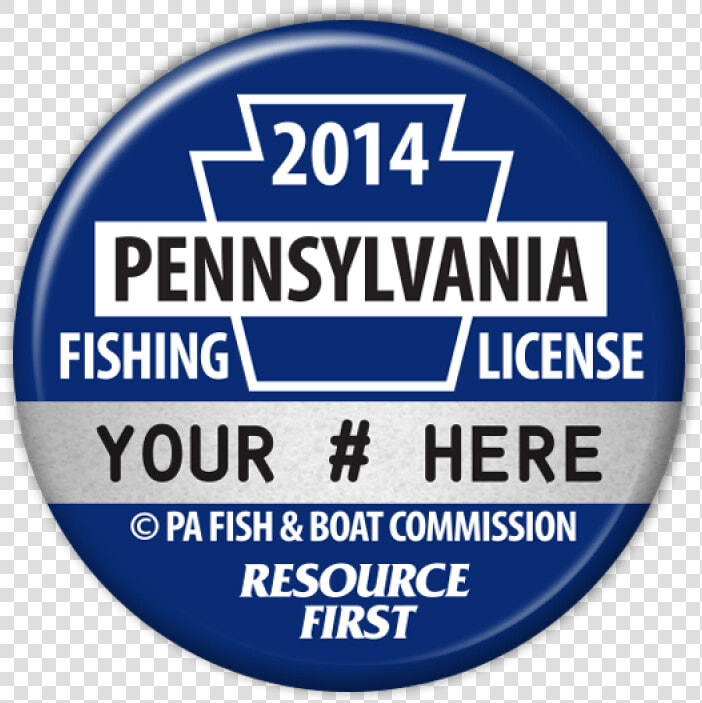 2014 Blue Fishing License Button   Pa Fish Pin Sos  HD Png DownloadTransparent PNG
