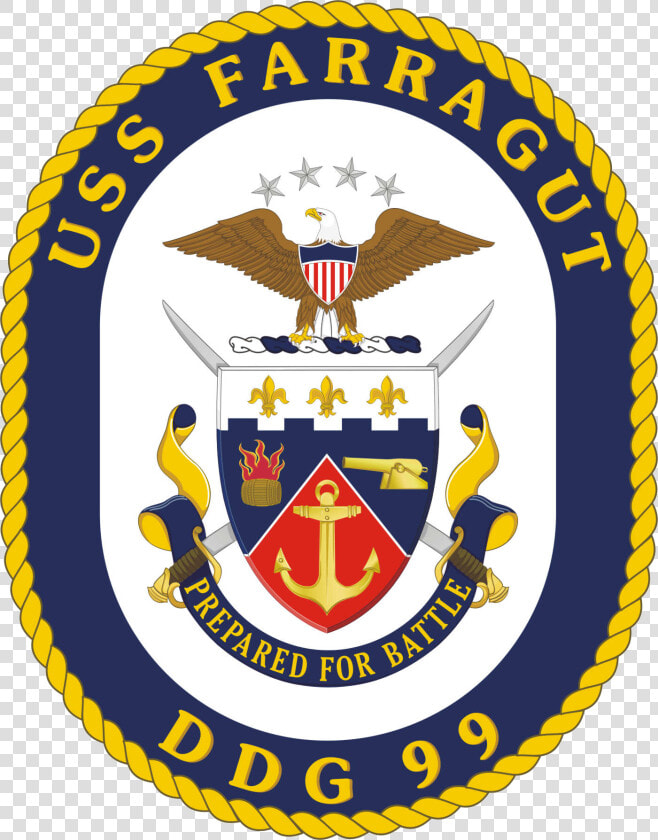 Uss Farragut Ddg 99 Crest Navy Military  Military Insignia    Uss Bainbridge Ddg 96 Crest  HD Png DownloadTransparent PNG