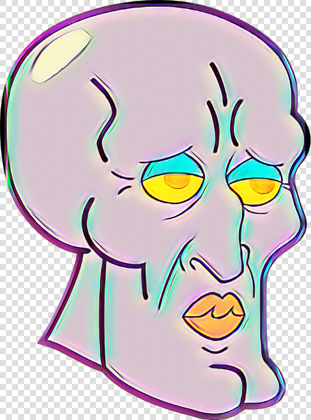  squidward  sticker  meme  funny  spongebob   Handsome Squidward Head  HD Png DownloadTransparent PNG