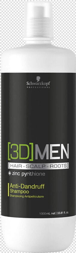 Schwarzkopf 3dmen Anti dandruff Shampoo 1000ml   Bottle  HD Png DownloadTransparent PNG