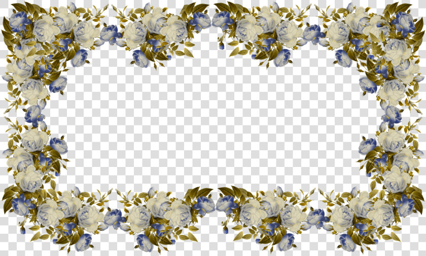 Free Faux Vintage Roses Frame And Borders Png Rosenrahmen   Flower Border Transparent Background  Png DownloadTransparent PNG