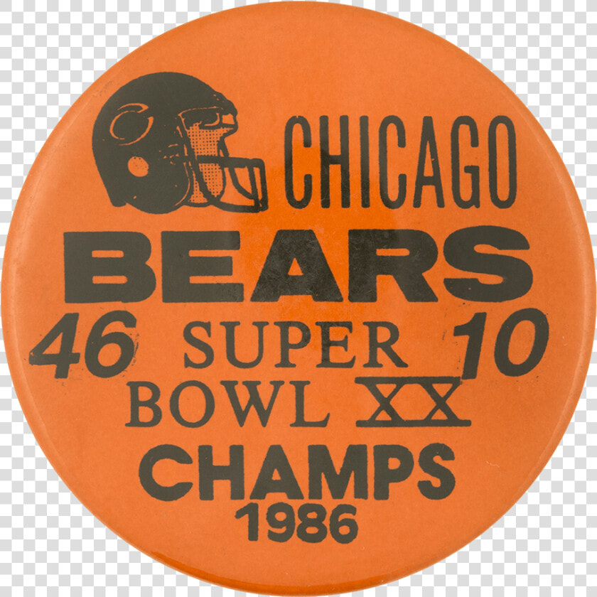 Chicago Bears Super Bowl Xx Chicago Button Museum   Circle  HD Png DownloadTransparent PNG