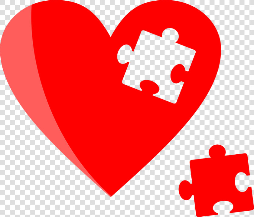 Coração Png De Alta Qualidade   Heart With Puzzle Piece Png  Transparent PngTransparent PNG