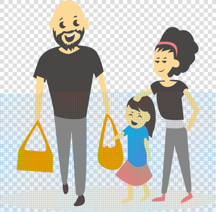 Family Shopping Illustration   Shopping Family Clipart Png  Transparent PngTransparent PNG
