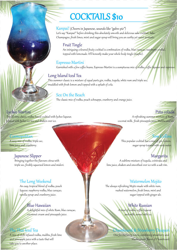 Drinks Menu Cocktails   Martini Glass  HD Png DownloadTransparent PNG