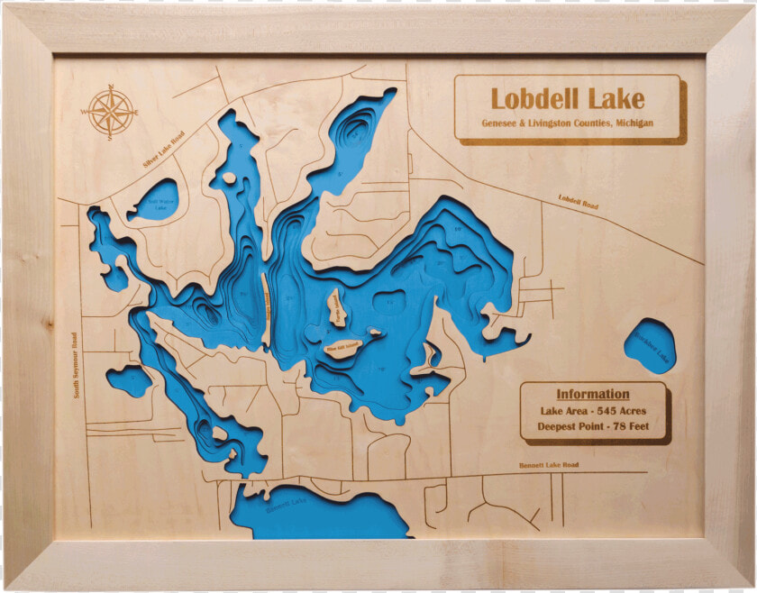Lobdell Lake 3d Map   Silver Lake Fenton Mi Maps  HD Png DownloadTransparent PNG