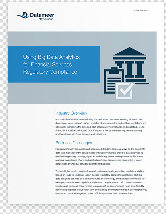 Bigdata Fins Reglatory Compliance Solbrief   Graphic Design  HD Png DownloadTransparent PNG