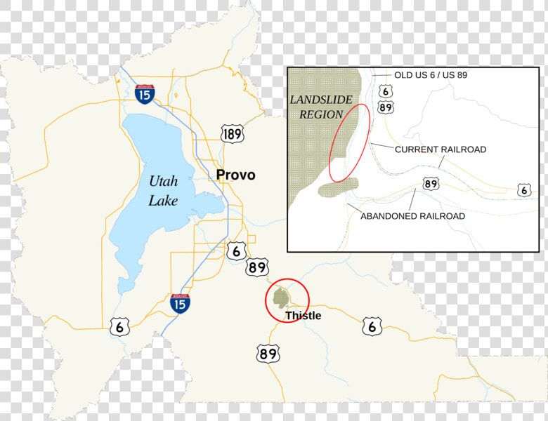 Thistle Landslide   Map  HD Png DownloadTransparent PNG