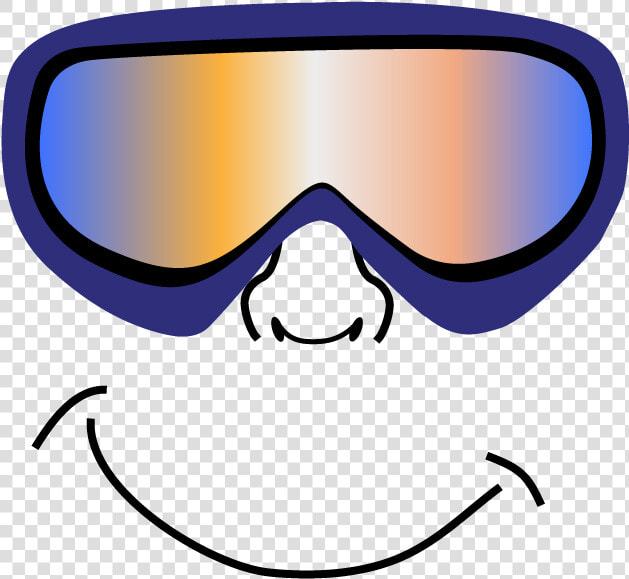 Ski Goggles Face   Cartoon Face With Ski Goggles  HD Png DownloadTransparent PNG
