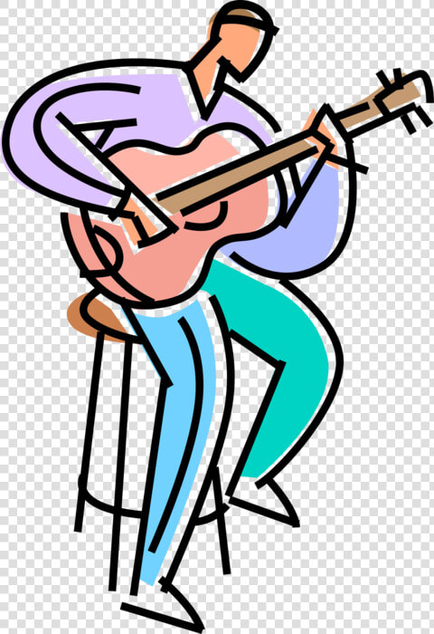 Vector Illustration Of Classical Guitarist Musician   Illustration  HD Png DownloadTransparent PNG