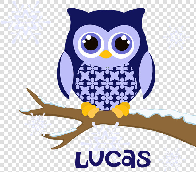 Custom Name Winter Owl Blue Ornament Clipart  700x700     Owl  HD Png DownloadTransparent PNG