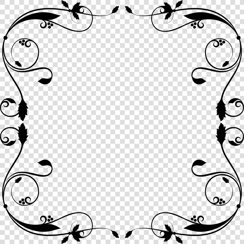 Free Download Simple Flourish Frame Svg Clipart Borders   Border Svg Free  HD Png DownloadTransparent PNG