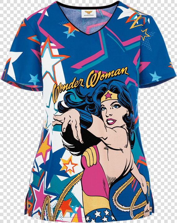 Wonder Woman Scrub Top   Active Shirt  HD Png DownloadTransparent PNG