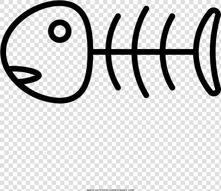 Fishbone Coloring Page   Line Art  HD Png DownloadTransparent PNG