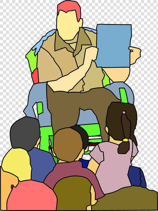 Storytelling  Storybook  School  Education  Kids   Man Reading To Children Clipart  HD Png DownloadTransparent PNG