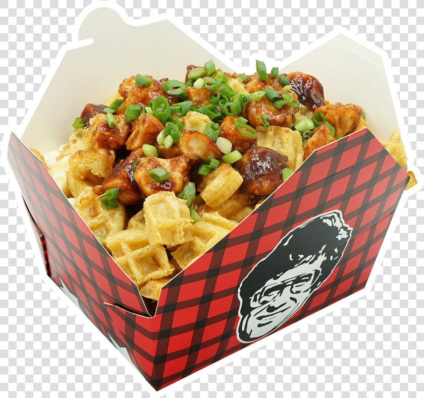 Drunken Chicken And Waffle   Drunken Chicken And Waffle Poutine  HD Png DownloadTransparent PNG