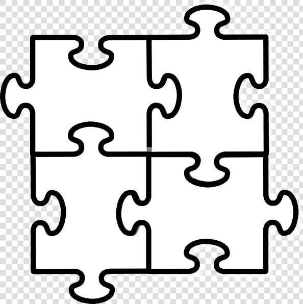 Puzzle Pieces Connected X4 Clip Art At Clker Com Vector   Autism Puzzle Piece Yellow  HD Png DownloadTransparent PNG