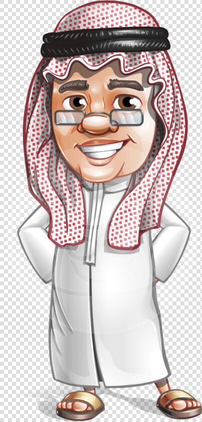 Saudi Arab Man Cartoon Vector Character Aka Wazir The   Arabian Man Cartoon Png  Transparent PngTransparent PNG