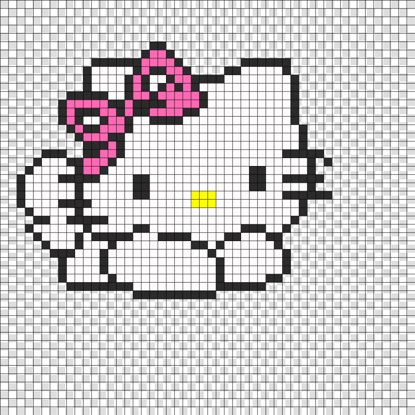 Pixel Art Hello Kitty Face   Png Download   Easy Hello Kitty Pixel Art  Transparent PngTransparent PNG