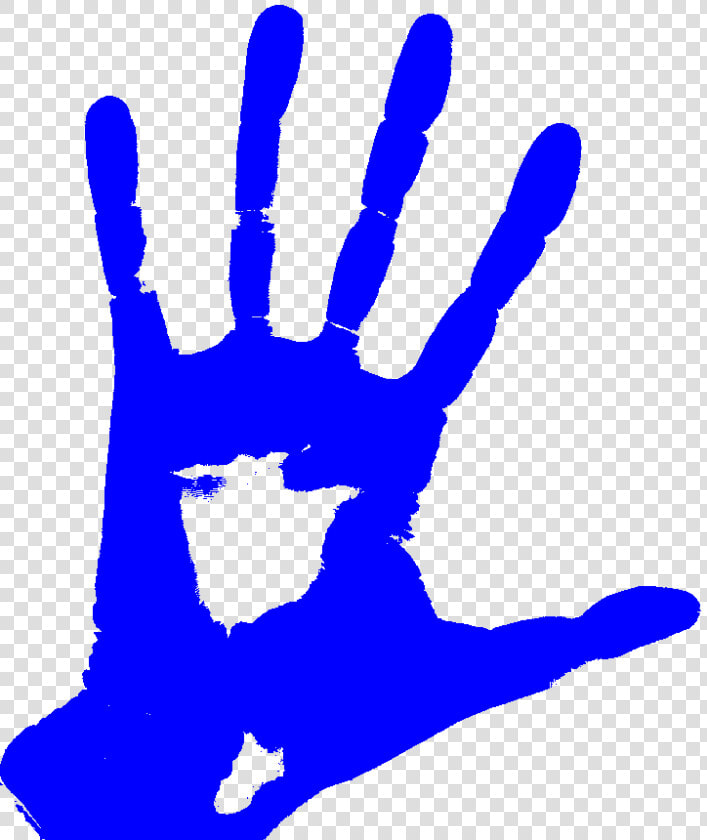 Blue Left Hand   Left Hand  HD Png DownloadTransparent PNG