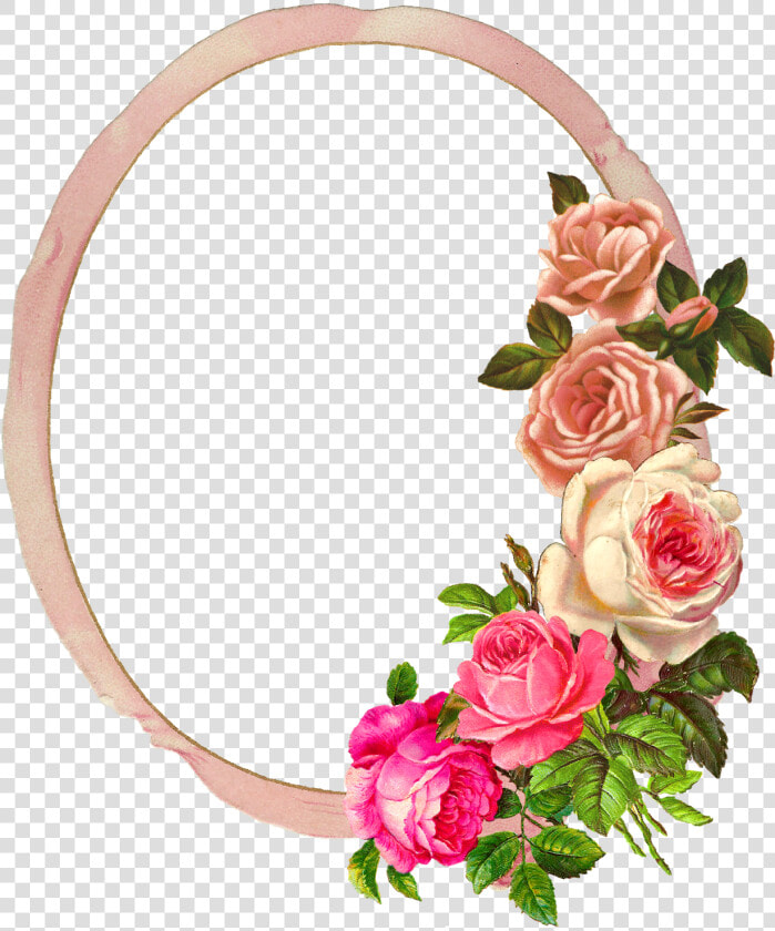 Pink flower cut Family garden Roses wedding Ceremony   Flower Rose Photo Frame  HD Png DownloadTransparent PNG