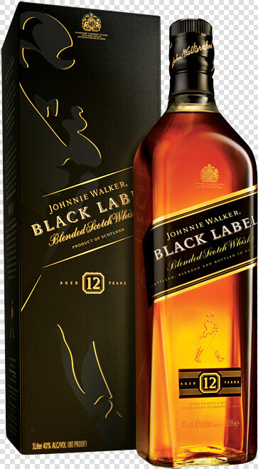 Johnnie Walker Black Label 750ml  HD Png DownloadTransparent PNG