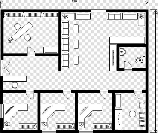 Office Floor Plan Examples  HD Png DownloadTransparent PNG