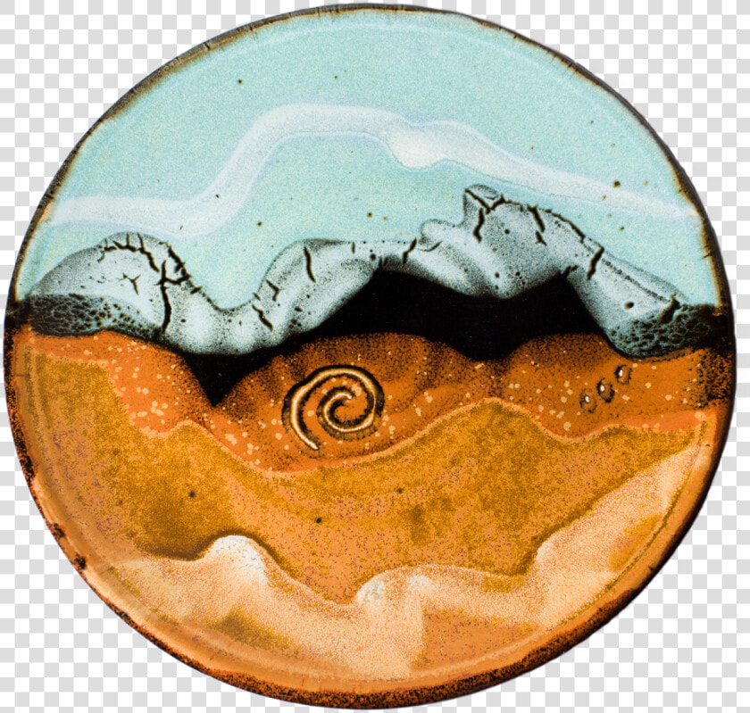 First Handmade Pottery Dinner Plate Turquoise brown   Creative Arts  HD Png DownloadTransparent PNG