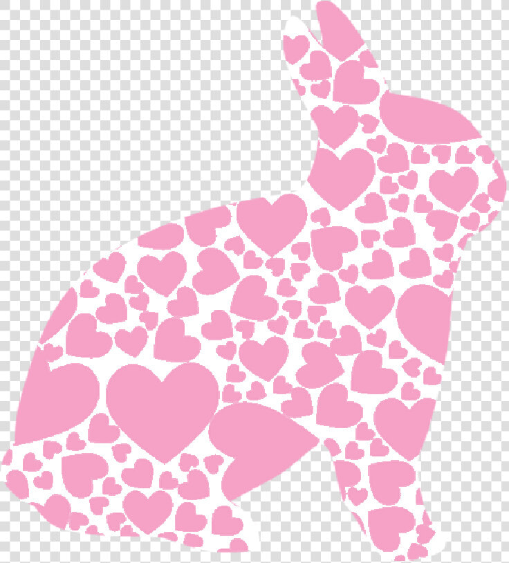 Silhouette  Heart  Pink  Spring  Bunny  Holiday  Easter   Pink Bunny Silhouette Png  Transparent PngTransparent PNG