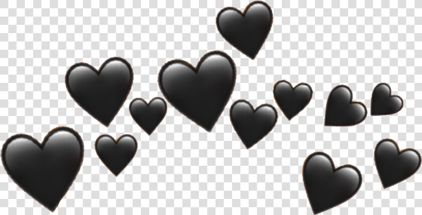 Blackheart Black Heart Heartcrown Emoji Aesthetic Tumblr   Purple Heart Emoji Transparent  HD Png DownloadTransparent PNG