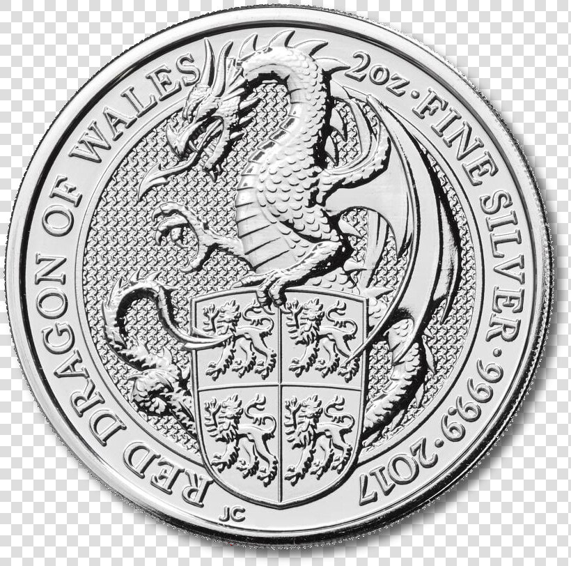 Queen S Beasts Dragon 2oz Silver Coin   Platinum Coins  HD Png DownloadTransparent PNG