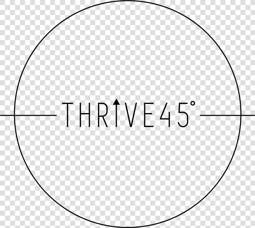 Thrive 45 Black Logo With Circle On Transparent Background   Circle Logo Transparent Background  HD Png DownloadTransparent PNG