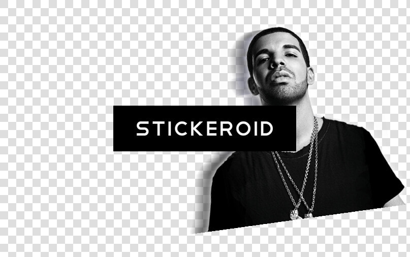 Drake Chains Awesome Bw Portrait Handsome Rap Singer   Monochrome  HD Png DownloadTransparent PNG