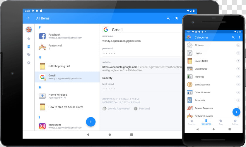 1password For Android Categories View On Mobile And   1password Android  HD Png DownloadTransparent PNG