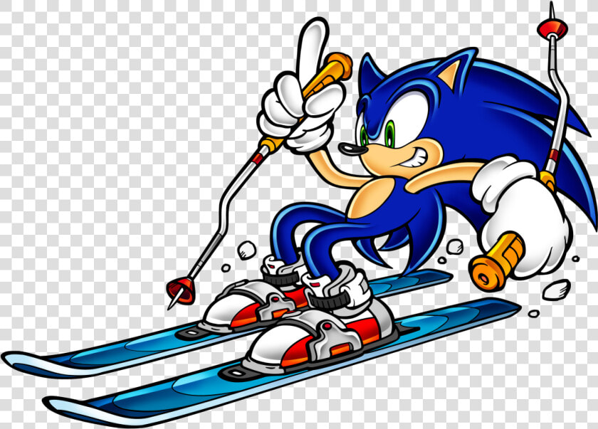 Sonic The Hedgehog Skiing  HD Png DownloadTransparent PNG