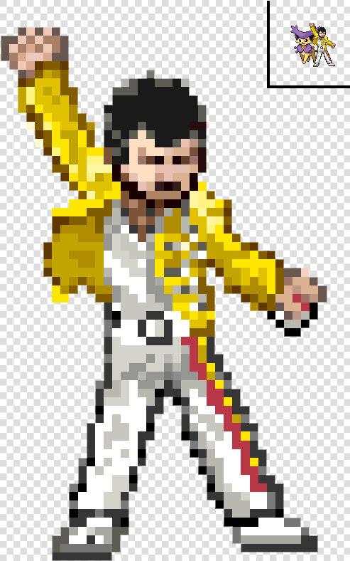Transparent Freddie Mercury Png   Freddie Mercury Pixel Art Minecraft  Png DownloadTransparent PNG