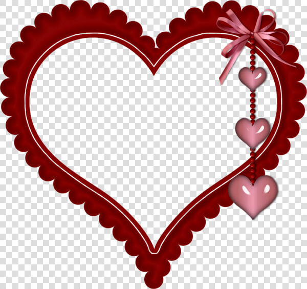 Transparent Scalloped Heart Clipart   Love Heart Frame Png  Png DownloadTransparent PNG