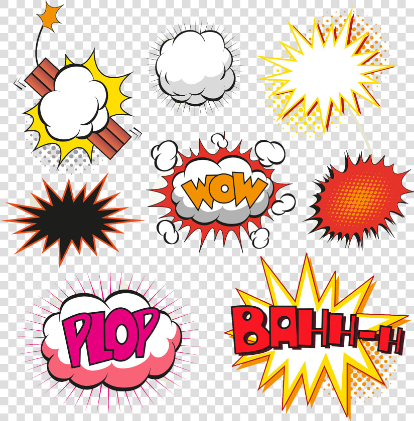 Clipart Black And White Stock Comics Speech Balloon   Explosion Comic Logo  HD Png DownloadTransparent PNG