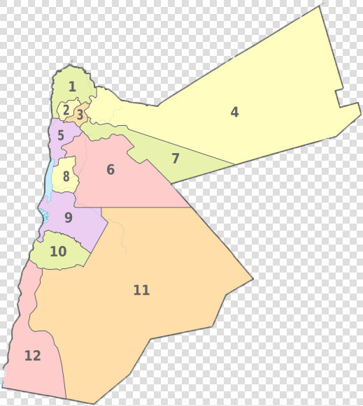 Administrative Divisions Of Jordan   Jordan  HD Png DownloadTransparent PNG