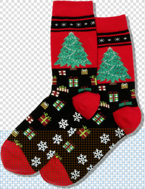 Women S Christmas Tree Crew Socks Class Slick Lazy   Sock  HD Png DownloadTransparent PNG